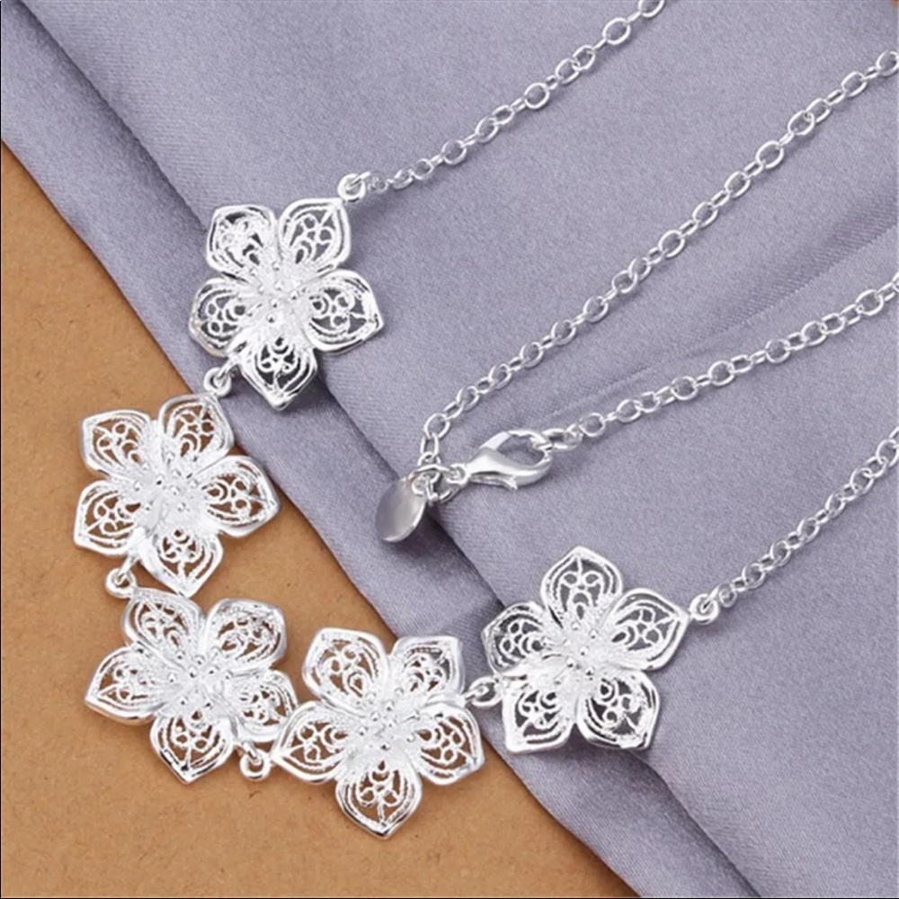 Floral Sterling Silver Necklace